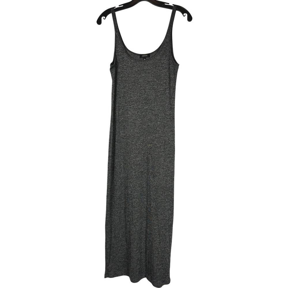 Babaton Grey Tank Dress Marl Maxi Minimalist Clean Girl Slip Dress Size L